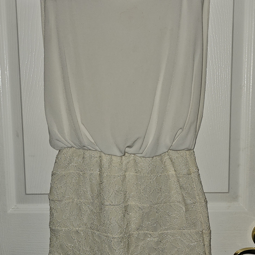 City Studio Cream Lace Dress